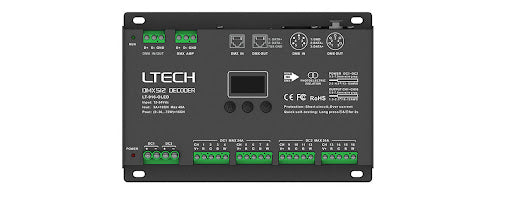 LITECH DMX512 DECODER LT-916-OLED for LED strips RGB/RGBW